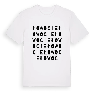 Łowocie ordlek t-shirt – ekologisk bomull t-shirt från Pinshirt