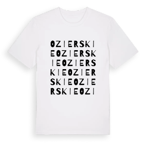 Ozierskie ordlek t-shirt – ekologisk bomull t-shirt från Pinshirt