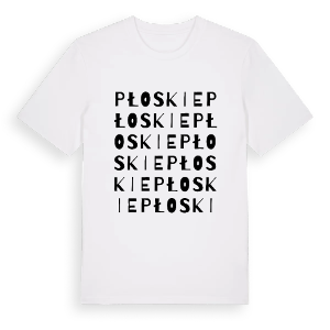 Płoskie ordlek t-shirt – ekologisk bomull t-shirt från Pinshirt
