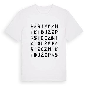 Pasieczniki Duże ordlek t-shirt – ekologisk bomull t-shirt från Pinshirt