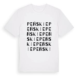 Peńskie ordlek t-shirt – ekologisk bomull t-shirt från Pinshirt