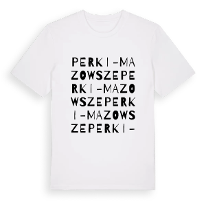 Perki-Mazowsze ordlek t-shirt – ekologisk bomull t-shirt från Pinshirt