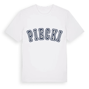 Piecki college t-shirt – ekologisk bomull t-shirt från Pinshirt