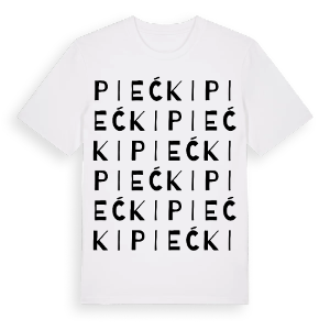 Piećki ordlek t-shirt – ekologisk bomull t-shirt från Pinshirt
