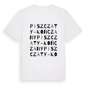 Piszczaty-Kończany ordlek t-shirt – ekologisk bomull t-shirt från Pinshirt
