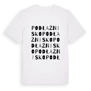 Podłaźnisko ordlek t-shirt – ekologisk bomull t-shirt från Pinshirt