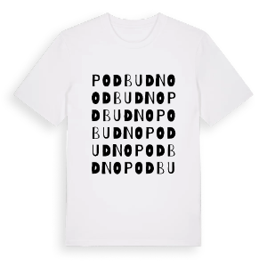 Podbudno ordlek t-shirt – ekologisk bomull t-shirt från Pinshirt