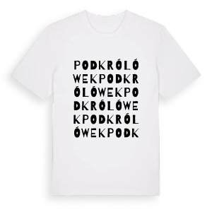 Podkrólówek ordlek t-shirt – ekologisk bomull t-shirt från Pinshirt