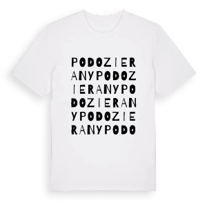 Podozierany ordlek t-shirt – ekologisk bomull t-shirt från Pinshirt
