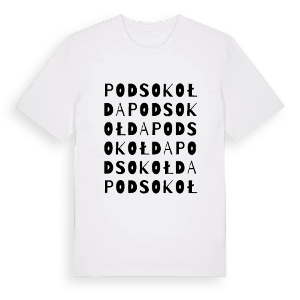 Podsokołda ordlek t-shirt – ekologisk bomull t-shirt från Pinshirt