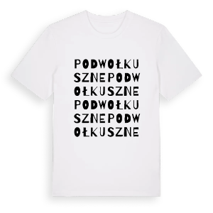 Podwołkuszne ordlek t-shirt – ekologisk bomull t-shirt från Pinshirt