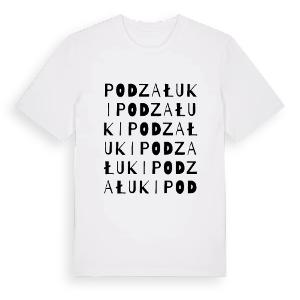 Podzałuki ordlek t-shirt – ekologisk bomull t-shirt från Pinshirt