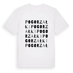 Pogorzałki ordlek t-shirt – ekologisk bomull t-shirt från Pinshirt