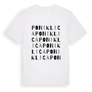 Poniklica ordlek t-shirt – ekologisk bomull t-shirt från Pinshirt