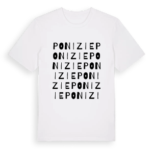 Ponizie ordlek t-shirt – ekologisk bomull t-shirt från Pinshirt