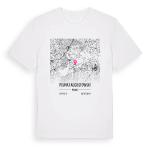 powiat augustowski karta t-shirt – ekologisk bomull t-shirt från Pinshirt