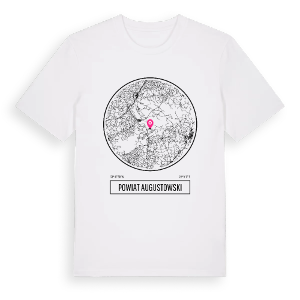 powiat augustowski t-shirt – ekologisk bomull t-shirt från Pinshirt