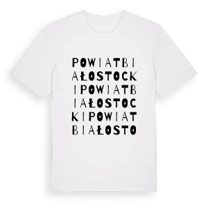 powiat białostocki ordlek t-shirt – ekologisk bomull t-shirt från Pinshirt