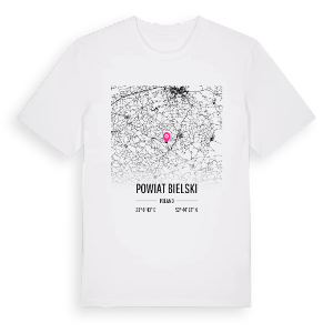 powiat bielski karta t-shirt – ekologisk bomull t-shirt från Pinshirt