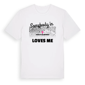 Någon i powiat hajnowski älskar mig t-shirt – ekologisk bomull t-shirt från Pinshirt