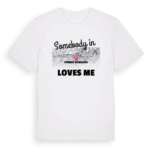 Någon i powiat suwalski älskar mig t-shirt – ekologisk bomull t-shirt från Pinshirt