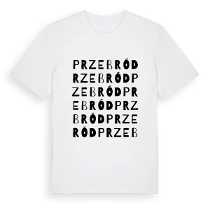 Przebród ordlek t-shirt – ekologisk bomull t-shirt från Pinshirt