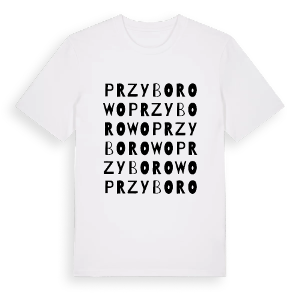 Przyborowo ordlek t-shirt – ekologisk bomull t-shirt från Pinshirt