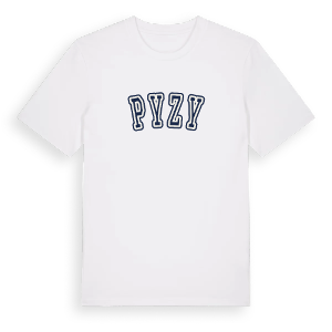 Pyzy college t-shirt – ekologisk bomull t-shirt från Pinshirt