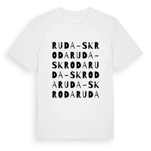 Ruda-Skroda ordlek t-shirt – ekologisk bomull t-shirt från Pinshirt