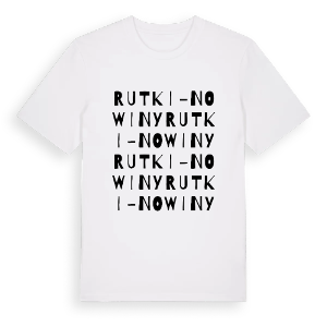 Rutki-Nowiny ordlek t-shirt – ekologisk bomull t-shirt från Pinshirt