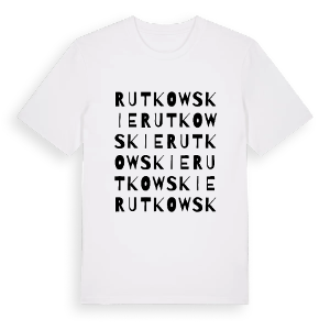 Rutkowskie ordlek t-shirt – ekologisk bomull t-shirt från Pinshirt