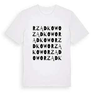 Rządkowo ordlek t-shirt – ekologisk bomull t-shirt från Pinshirt
