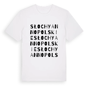 Słochy Annopolskie ordlek t-shirt – ekologisk bomull t-shirt från Pinshirt
