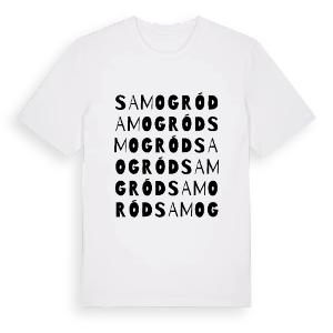 Samogród ordlek t-shirt – ekologisk bomull t-shirt från Pinshirt