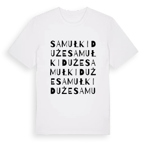 Samułki Duże ordlek t-shirt – ekologisk bomull t-shirt från Pinshirt