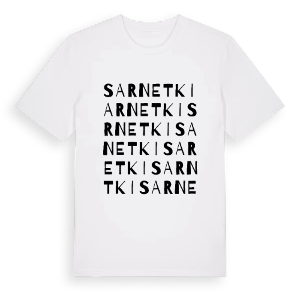 Sarnetki ordlek t-shirt – ekologisk bomull t-shirt från Pinshirt