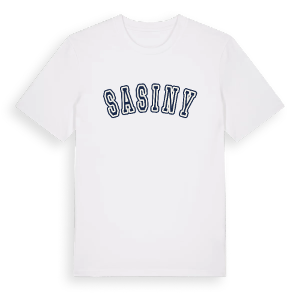 Sasiny college t-shirt – ekologisk bomull t-shirt från Pinshirt