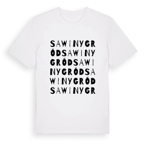 Sawiny Gród ordlek t-shirt – ekologisk bomull t-shirt från Pinshirt