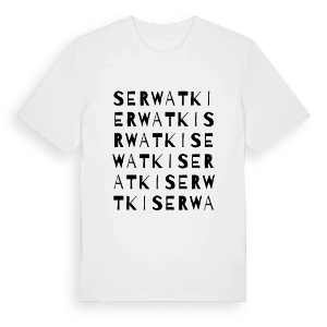 Serwatki ordlek t-shirt – ekologisk bomull t-shirt från Pinshirt