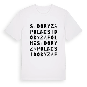Sidory Zapolne ordlek t-shirt – ekologisk bomull t-shirt från Pinshirt