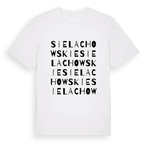 Sielachowskie ordlek t-shirt – ekologisk bomull t-shirt från Pinshirt