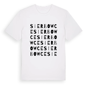Sierbowce ordlek t-shirt – ekologisk bomull t-shirt från Pinshirt
