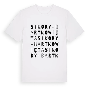 Sikory-Bartkowięta ordlek t-shirt – ekologisk bomull t-shirt från Pinshirt