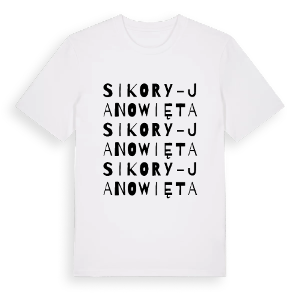 Sikory-Janowięta ordlek t-shirt – ekologisk bomull t-shirt från Pinshirt