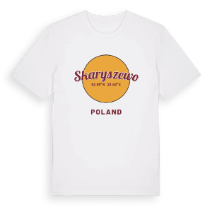 Skaryszewo cirkel t-shirt – ekologisk bomull t-shirt från Pinshirt
