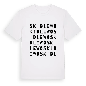 Skidlewo ordlek t-shirt – ekologisk bomull t-shirt från Pinshirt