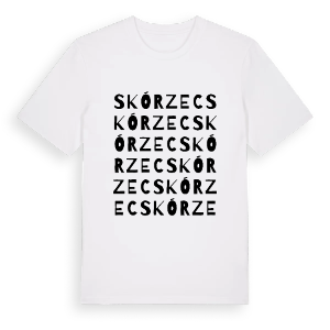 Skórzec ordlek t-shirt – ekologisk bomull t-shirt från Pinshirt