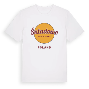 Śniadowo cirkel t-shirt – ekologisk bomull t-shirt från Pinshirt
