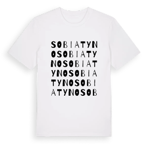 Sobiatyno ordlek t-shirt – ekologisk bomull t-shirt från Pinshirt