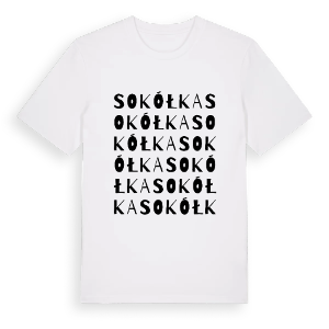 Sokółka ordlek t-shirt – ekologisk bomull t-shirt från Pinshirt